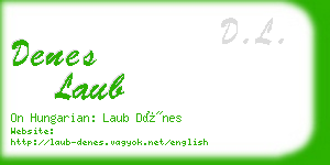 denes laub business card